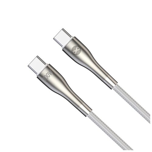 Forever Sleek USB-C–USB-C kábel 1,0 m 100W fehér 161645309 - Forever