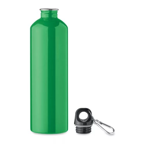 Zöld rozsdamentes acél kulacs karabinerrel, 750ml - Etetés