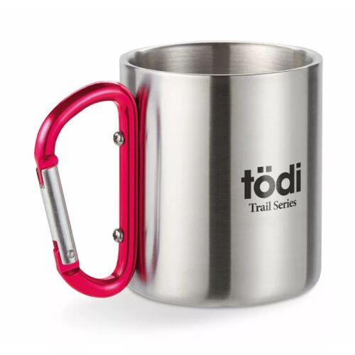Todi Trail Series rozsdamentes acél duplafalú bögre karabineres füllel, 220 ml - Otthon és kert