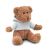 Plüss maci fehér kapucnis pulóverrel, logó nélkül, puha teddy maci