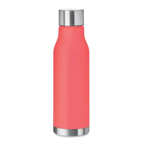 RPET 600ml kulacs, rózsaszín újratölthető kulacs, rozsdamentes acél kupak 