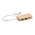 FastFix bambusz 3 portos USB hub