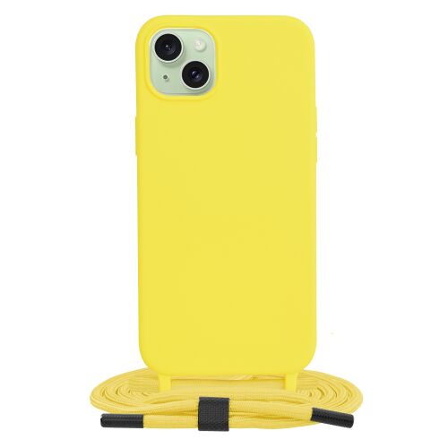Techsuit nyakpántos tok – iPhone 15 Plus – Sárga 161679377 