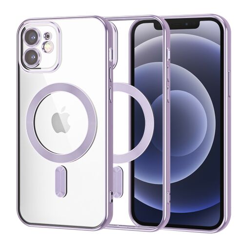 Techsuit Luxury Crystal MagSafe tok iPhone 12-höz – világoslila 161680773 