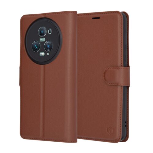 Techsuit bőr könyvtok Honor Magic5 Pro készülékhez – barna 162057171 