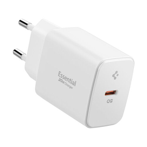 Spigen Essential hálózati töltő (EE201EU) – USB-C, GaN, PD20W – fehér 161693238 - Telefontöltő