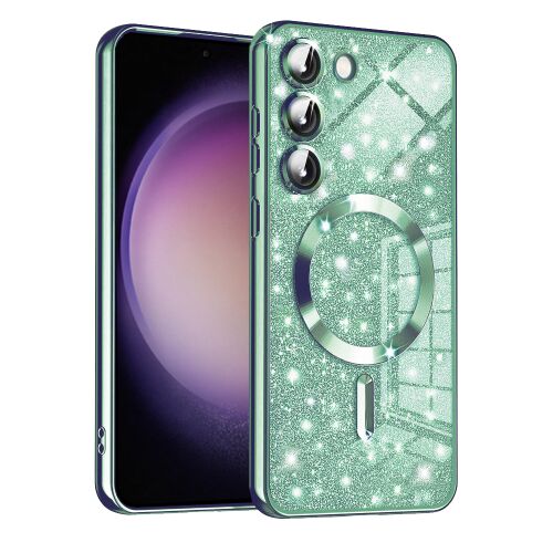 Techsuit Luxury Glitter MagSafe – tok Samsung Galaxy S23 Plus – világoszöld 161717559 