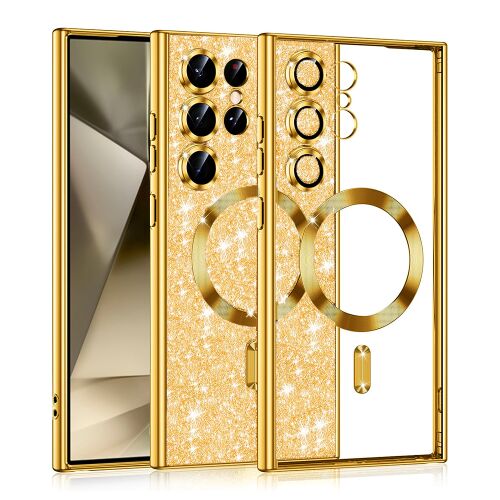 Techsuit Luxury Glitter MagSafe tok Samsung Galaxy S24 Ultra – arany 162040242 