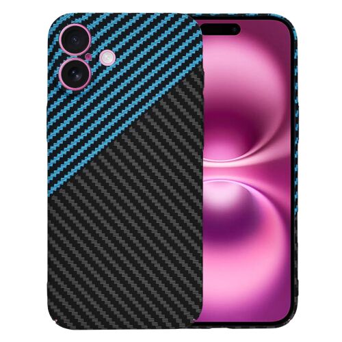 Techsuit Carbonite FiberShell tok iPhone 16 Plushoz – kék Pulse 161722433 