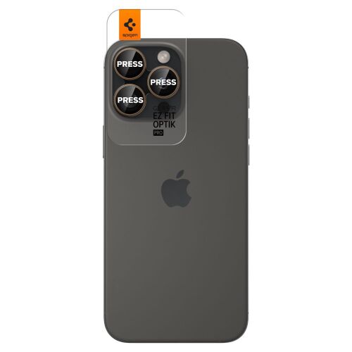 Spigen Optik.tR EZ Fit Pro kameravédő iPhone 16 Pro, 2 db – sivatagi titán 161725261 