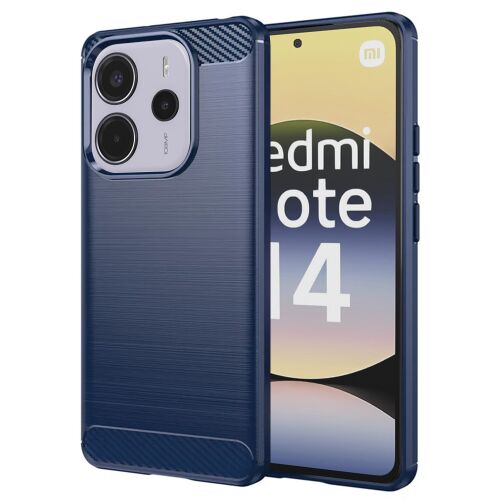 Techsuit Carbon Silicone tok Xiaomi Redmi Note 14 4G – kék 161746546 - Telefontok