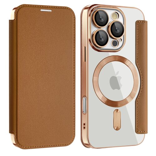 Techsuit - SmartMag Book tok iPhone 16 Pro-hoz - barna 161752567 - Telefon