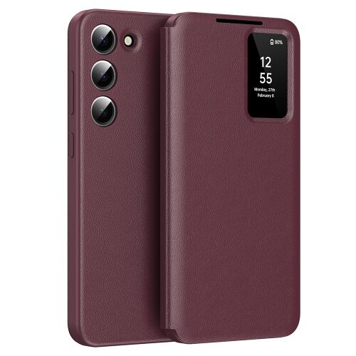 Techsuit - SmartView Series tok Samsung Galaxy S23-hoz - piros 161753600 - Telefontok