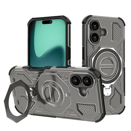 Techsuit - Carbon Shield PRO védőtok iPhone 16-hoz - füstfekete 161757308 - Telefontok