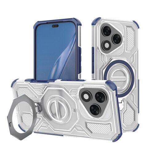 Techsuit – Carbon Shield PRO strapabíró tok Honor 400 Lite-hoz – átlátszó kék 161758812 - Telefontok