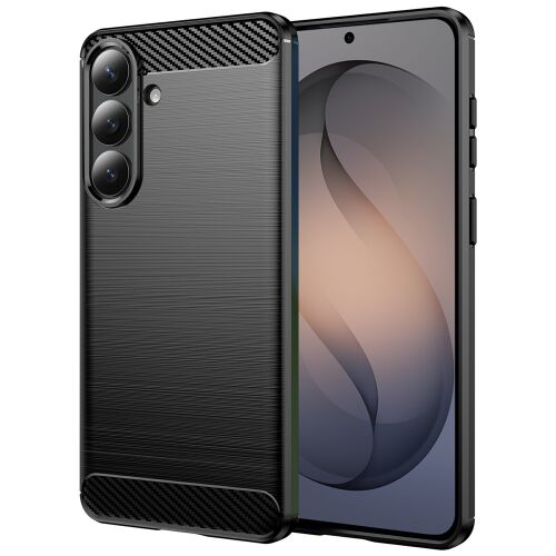 Techsuit - Carbon Silicone tok Samsung Galaxy S26-hoz, fekete 161769025 - Telefontok