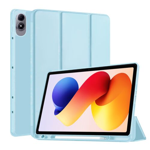 Techsuit Flex Trifold tok Redmi Pad 2 Pro-hoz stylustartóval – világoskék 161771482 - Tablet tok