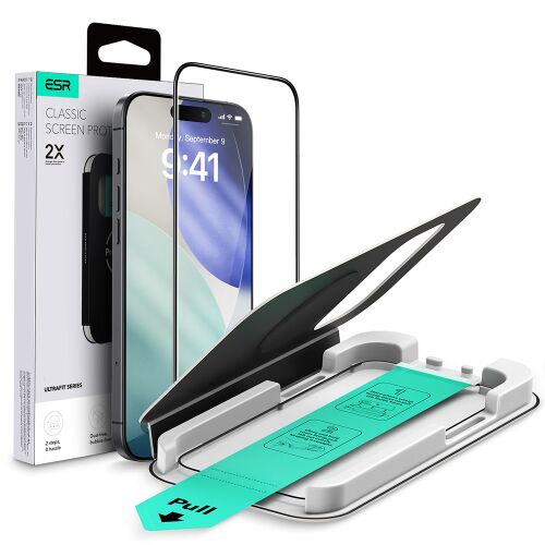 ESR UltraFit edzett üvegfólia iPhone 17 Pro Max, fekete 161773706 - Kijelzővédő fólia