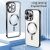 Techsuit Luxury Crystal MagSafe tok iPhone 16 Pro Max készülékhez – piros 161782024