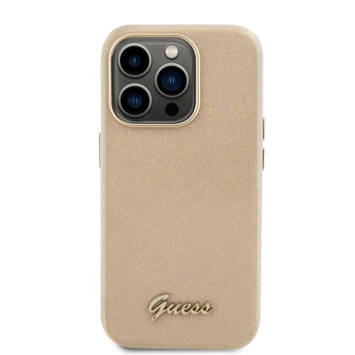 Guess csillámos tok iPhone 15 Pro (GUHCP15LPGMCSD) - bézs 161782386 