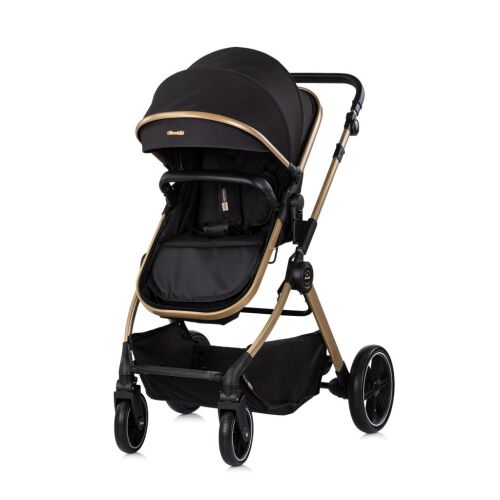 Chipolino Pearl Noir babakocsi, mózessé alakítható, elölnézet - Baba és tipegő
