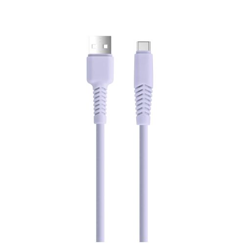Setty USB-USB-C kábel 1,5 m 2,1 A KSA-C-1.529 lila 161826749 - Setty