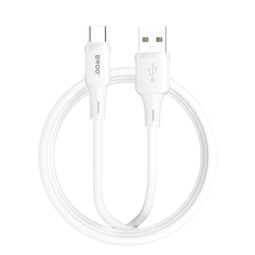 BWOO 3A X329C szilikon kábel USB–USB-C 1 m fehér 161875006 - Bwoo