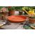 Virágcserép alátét 55cm terracotta használat közben, virág alátét virágcserepekkel