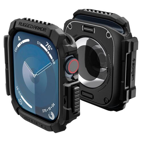 Spigen Rugged Armor védőtok Apple Watch 10 42 mm-hez – Fekete 162075071 - Okosóra tok