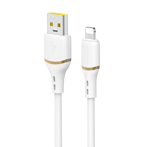 Dudao fehér USB-A - Lightning kábel közelről - Lightning kábel