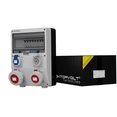 Épület elosztó tábla TD-S 32A 16A 2x230V IP65 Schuko Doktorvolt 6046 162099714 - Ipari csatlakozó