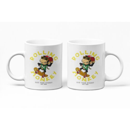 D&B Bögre B00124 Monkey 300 ml Fehér 1 Darab