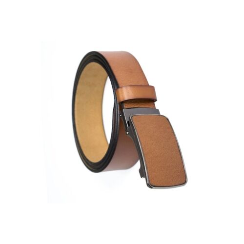 Elegant belt with automatic buckle, 100% leather 162237045 