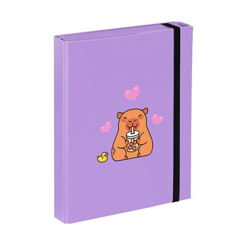 Baagl A5 Capybara füzetbox aranyos kapibarával, aki boba teát iszik - Füzetbox