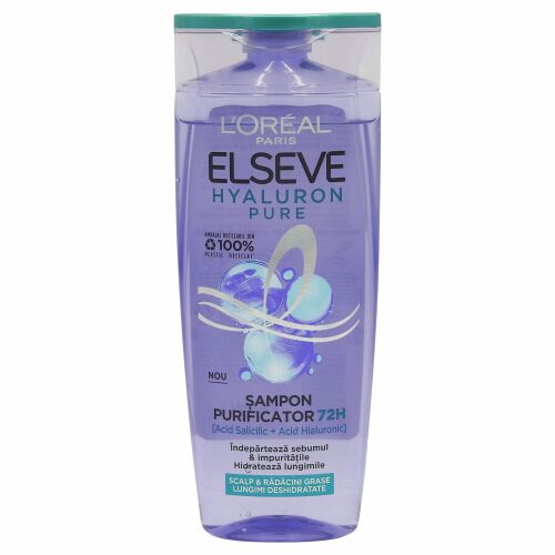 L'Oreal Elseve Hyaluron Pure sampon zsíros hajra, 250ml-es flakon - Hajápolás