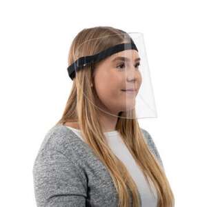 Átlátszó arcvédő pajzs állítható fejpánttal, védő arcpajzs, átlátszó vizor, arcvédelem, biztonsági pajzs - Arcvédő