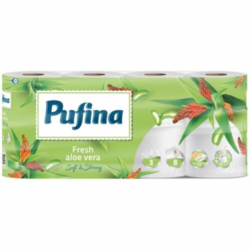 Pufina Toalettpapír 8 tekercs 3 rétegű Aloe