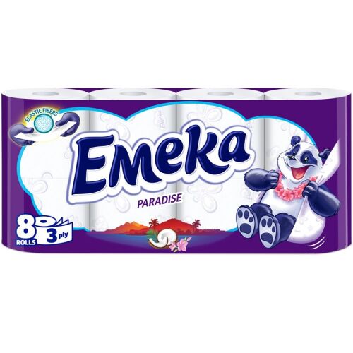 Emeka WC-papír 8 tekercs 3 réteg Paradise