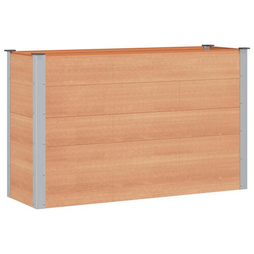 vidaXL Barna Kerti Magaságyás 150x50x91 cm Alumínium - Magaságyás
