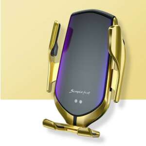 Namvi V3A univerzális telefon tartó és vezeték nélküli töltő, arany színben, fehér alapon - Namvi