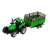 Green tractor with trailer for farm playset