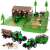 Farm playset with two tractors, barn, animals, and accessories