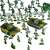 Kruzzel 300 piece soldier playset with army men, tanks, planes, guns, and more