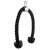 Triceps rope attachment, black nylon cable for gym