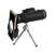 Black monocular telescope with tripod, phone holder, and smartphone