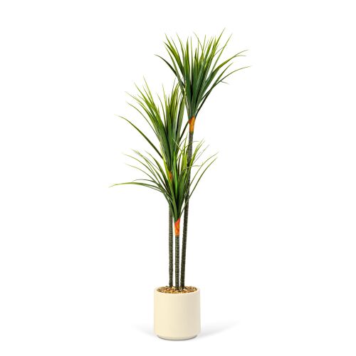 120 cm-es Dracaena Marginata mesterséges növény, nagy méretű, valósághű dekoráció otthoni, irodai vagy üzleti terekhez.