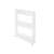 White 3-tier rolling shelf with wheels, perfect for kitchen or bathroom storage