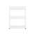 White 3-tier rolling shelf with wheels, perfect for kitchen or bathroom storage