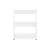 White 3-tier rolling shelf with wheels, perfect for kitchen or bathroom storage