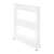 Praktikus 3-Tier Rolling Kitchen Shelf - White - Angled View